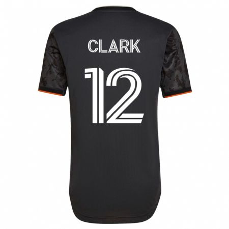 Kandiny Gyermek Steve Clark #12 Fekete Idegenbeli Jersey 2023/24 Mez Póló Ing