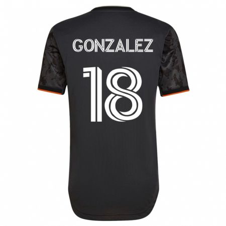 Kandiny Gyermek Diego Gonzalez #18 Fekete Idegenbeli Jersey 2023/24 Mez Póló Ing