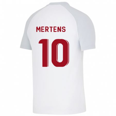 Kandiny Gyermek Dries Mertens #10 Fehér Idegenbeli Jersey 2023/24 Mez Póló Ing