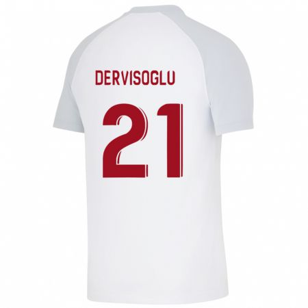 Kandiny Gyermek Halil Dervişoğlu #21 Fehér Idegenbeli Jersey 2023/24 Mez Póló Ing