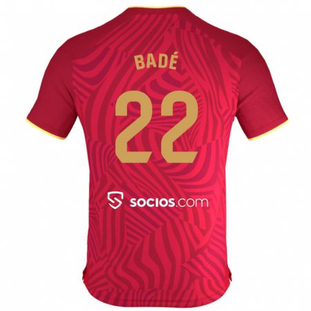 Kandiny Gyermek Loïc Badé #22 Piros Idegenbeli Jersey 2023/24 Mez Póló Ing