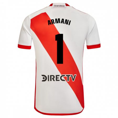 Kandiny Férfi Franco Armani #1 Fehér Piros Hazai Jersey 2023/24 Mez Póló Ing