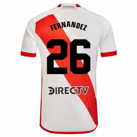 Kandiny Férfi Nacho Fernández #26 Fehér Piros Hazai Jersey 2023/24 Mez Póló Ing