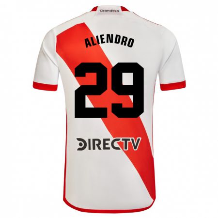 Kandiny Férfi Rodrigo Aliendro #29 Fehér Piros Hazai Jersey 2023/24 Mez Póló Ing