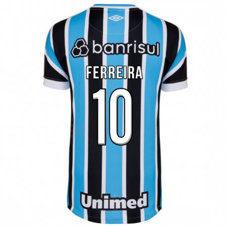 Kandiny Férfi Ferreira #10 Kék Hazai Jersey 2023/24 Mez Póló Ing