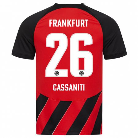 Kandiny Férfi Nino Cassaniti #26 Piros Fekete Hazai Jersey 2023/24 Mez Póló Ing