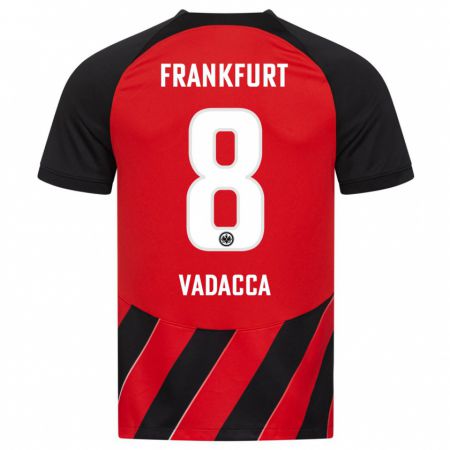 Kandiny Férfi Gianni Vadacca #8 Piros Fekete Hazai Jersey 2023/24 Mez Póló Ing