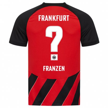 Kandiny Férfi Marlon Franzen #0 Piros Fekete Hazai Jersey 2023/24 Mez Póló Ing