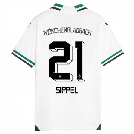 Kandiny Férfi Tobias Sippel #21 Fehér Zöld Hazai Jersey 2023/24 Mez Póló Ing