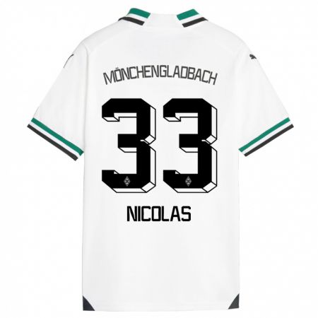 Kandiny Férfi Moritz Nicolas #33 Fehér Zöld Hazai Jersey 2023/24 Mez Póló Ing