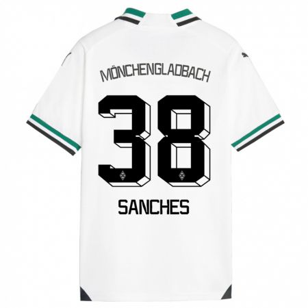 Kandiny Férfi Yvandro Borges Sanches #38 Fehér Zöld Hazai Jersey 2023/24 Mez Póló Ing