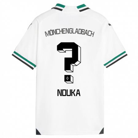 Kandiny Férfi Michael Nduka #0 Fehér Zöld Hazai Jersey 2023/24 Mez Póló Ing