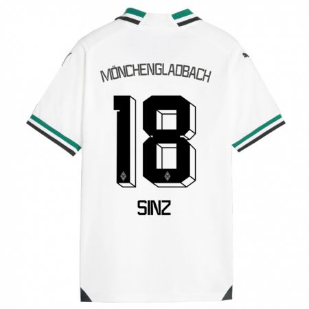Kandiny Férfi Michelle Sinz #18 Fehér Zöld Hazai Jersey 2023/24 Mez Póló Ing