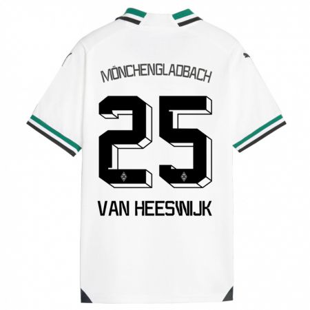 Kandiny Férfi Amber Van Heeswijk #25 Fehér Zöld Hazai Jersey 2023/24 Mez Póló Ing