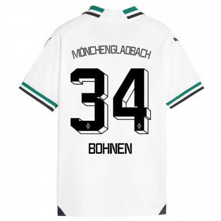 Kandiny Férfi Bohnen #34 Fehér Zöld Hazai Jersey 2023/24 Mez Póló Ing