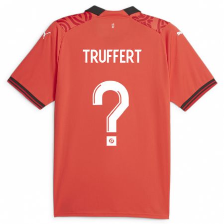 Kandiny Férfi Florian Truffert #0 Piros Hazai Jersey 2023/24 Mez Póló Ing