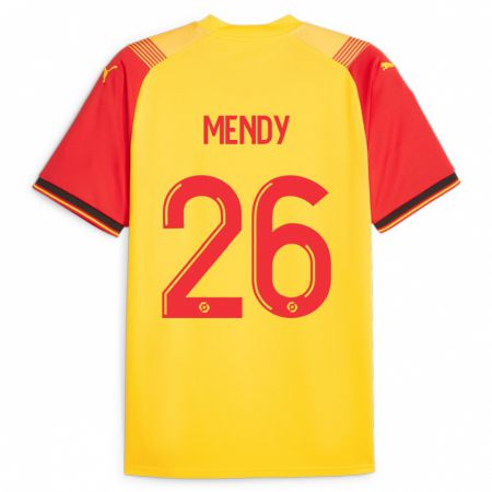Kandiny Férfi Nampalys Mendy #26 Sárga Hazai Jersey 2023/24 Mez Póló Ing