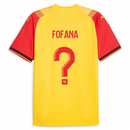 Kandiny Férfi Rayan Fofana #0 Sárga Hazai Jersey 2023/24 Mez Póló Ing