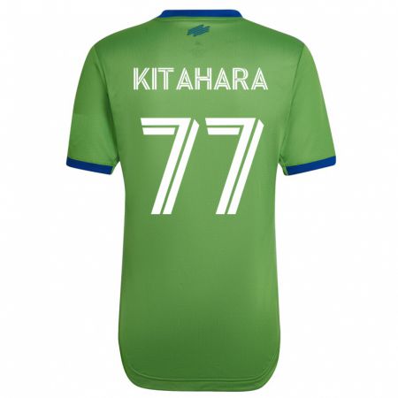 Kandiny Férfi Sota Kitahara #77 Zöld Hazai Jersey 2023/24 Mez Póló Ing