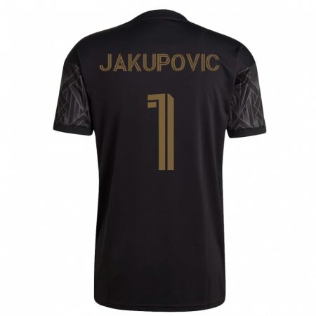 Kandiny Férfi Eldin Jakupović #1 Fekete Hazai Jersey 2023/24 Mez Póló Ing