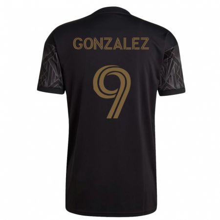 Kandiny Férfi Mario González #9 Fekete Hazai Jersey 2023/24 Mez Póló Ing