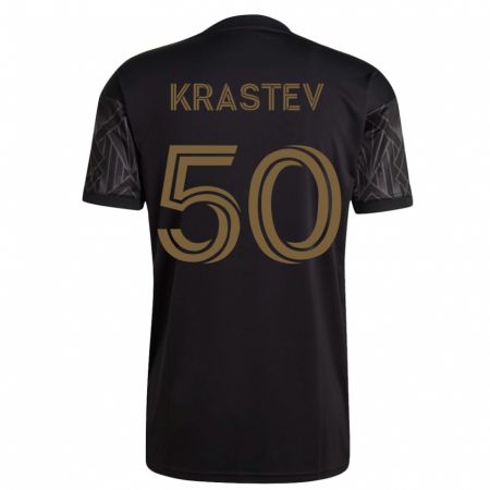 Kandiny Férfi Filip Krastev #50 Fekete Hazai Jersey 2023/24 Mez Póló Ing
