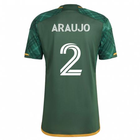 Kandiny Férfi Miguel Araujo #2 Zöld Hazai Jersey 2023/24 Mez Póló Ing