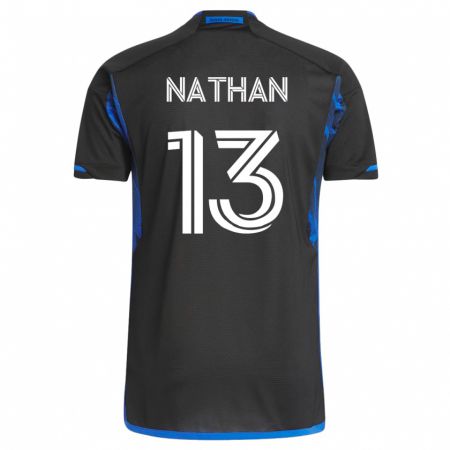 Kandiny Férfi Nathan #13 Kék Fekete Hazai Jersey 2023/24 Mez Póló Ing