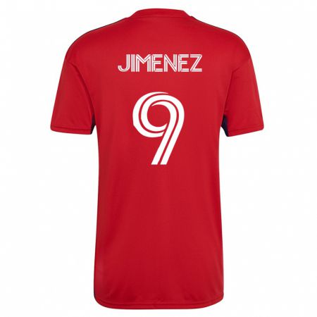 Kandiny Férfi Jesús Jiménez #9 Piros Hazai Jersey 2023/24 Mez Póló Ing