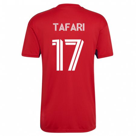 Kandiny Férfi Nkosi Tafari #17 Piros Hazai Jersey 2023/24 Mez Póló Ing