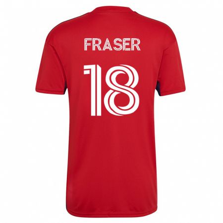 Kandiny Férfi Liam Fraser #18 Piros Hazai Jersey 2023/24 Mez Póló Ing