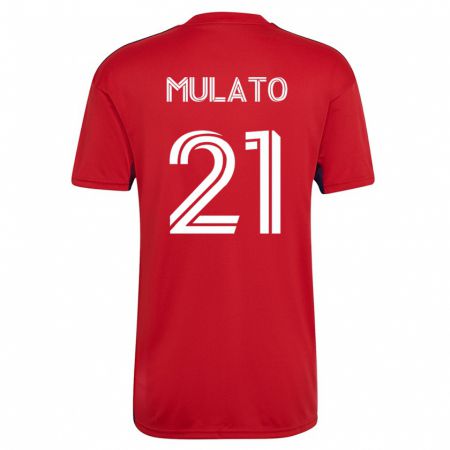Kandiny Férfi José Mulato #21 Piros Hazai Jersey 2023/24 Mez Póló Ing