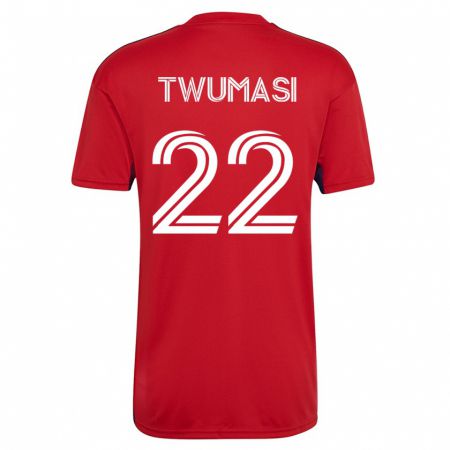Kandiny Férfi Ema Twumasi #22 Piros Hazai Jersey 2023/24 Mez Póló Ing