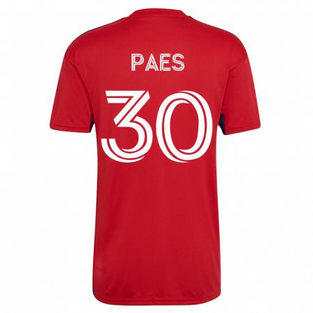 Kandiny Férfi Maarten Paes #30 Piros Hazai Jersey 2023/24 Mez Póló Ing