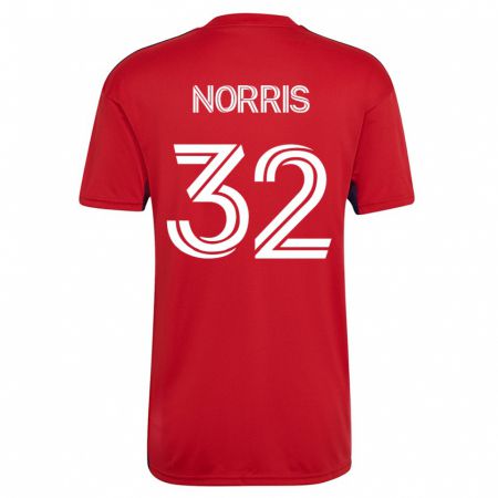 Kandiny Férfi Nolan Norris #32 Piros Hazai Jersey 2023/24 Mez Póló Ing