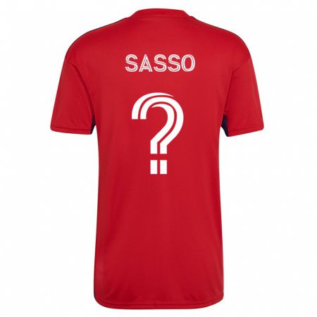 Kandiny Férfi Gino Sasso #0 Piros Hazai Jersey 2023/24 Mez Póló Ing