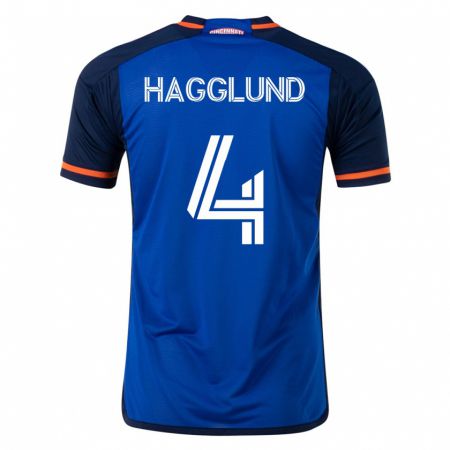 Kandiny Férfi Nick Hagglund #4 Kék Hazai Jersey 2023/24 Mez Póló Ing