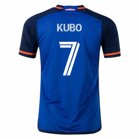 Kandiny Férfi Yuya Kubo #7 Kék Hazai Jersey 2023/24 Mez Póló Ing