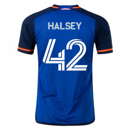 Kandiny Férfi Bret Halsey #42 Kék Hazai Jersey 2023/24 Mez Póló Ing