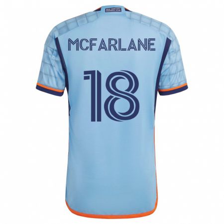 Kandiny Férfi Christian Mcfarlane #18 Kék Hazai Jersey 2023/24 Mez Póló Ing