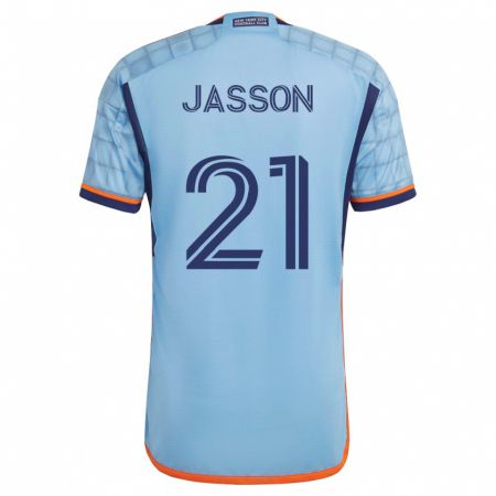 Kandiny Férfi Andres Jasson #21 Kék Hazai Jersey 2023/24 Mez Póló Ing