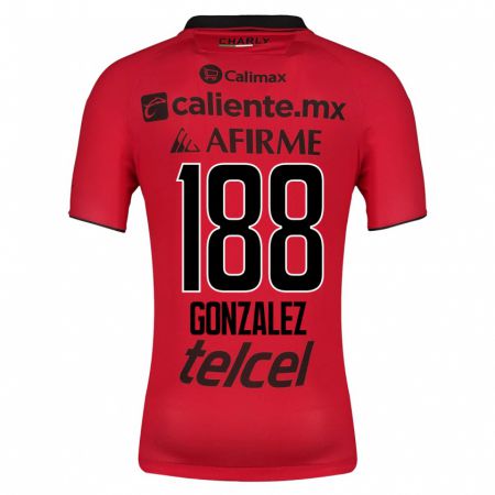 Kandiny Férfi Jorge González #188 Piros Hazai Jersey 2023/24 Mez Póló Ing