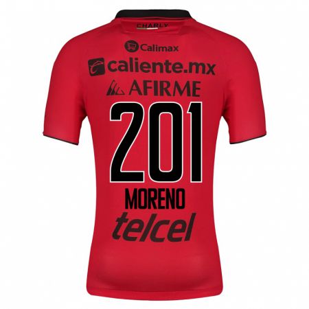 Kandiny Férfi Jesús Moreno #201 Piros Hazai Jersey 2023/24 Mez Póló Ing