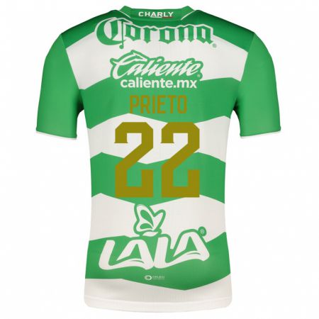 Kandiny Férfi Ronaldo Prieto #22 Zöld Hazai Jersey 2023/24 Mez Póló Ing