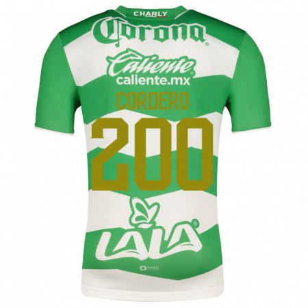Kandiny Férfi Mario Cordero #200 Zöld Hazai Jersey 2023/24 Mez Póló Ing
