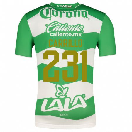 Kandiny Férfi Ángel Carrillo #231 Zöld Hazai Jersey 2023/24 Mez Póló Ing