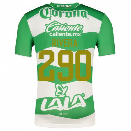 Kandiny Férfi Ángel Rivera #290 Zöld Hazai Jersey 2023/24 Mez Póló Ing