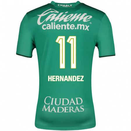 Kandiny Férfi Elías Hernández #11 Zöld Hazai Jersey 2023/24 Mez Póló Ing