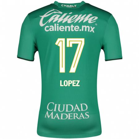 Kandiny Férfi Nicolás López #17 Zöld Hazai Jersey 2023/24 Mez Póló Ing
