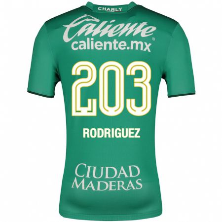 Kandiny Férfi César Rodríguez #203 Zöld Hazai Jersey 2023/24 Mez Póló Ing